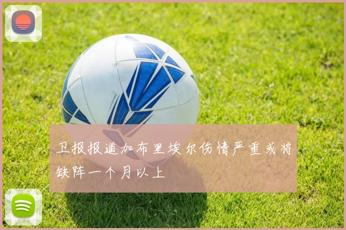 卫报报道加布里埃尔伤情严重或将缺阵一个月以上